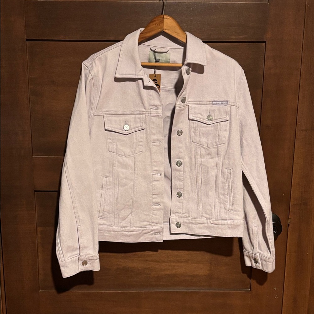 Elevated Faith Light Purple Denim Jean Jacket Size XL